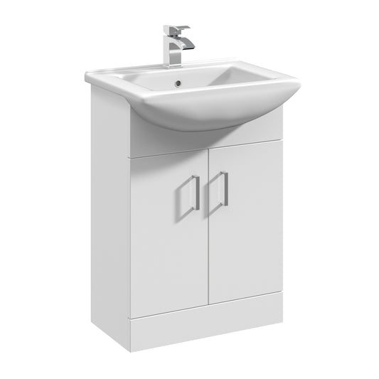 NUIE 550mm Floor Standing Cabinet & Square Basin