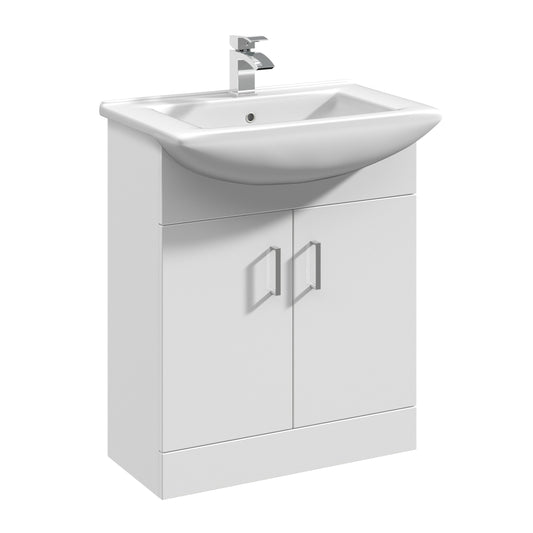 NUIE 650mm Floor Standing Cabinet & Square Basin