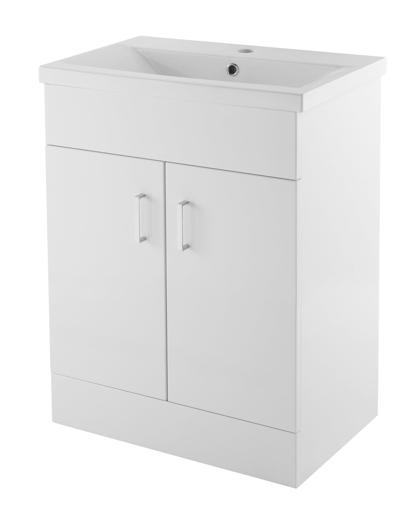 NUIE 600mm Floor Standing Cabinet & Mid-Edge Basin
