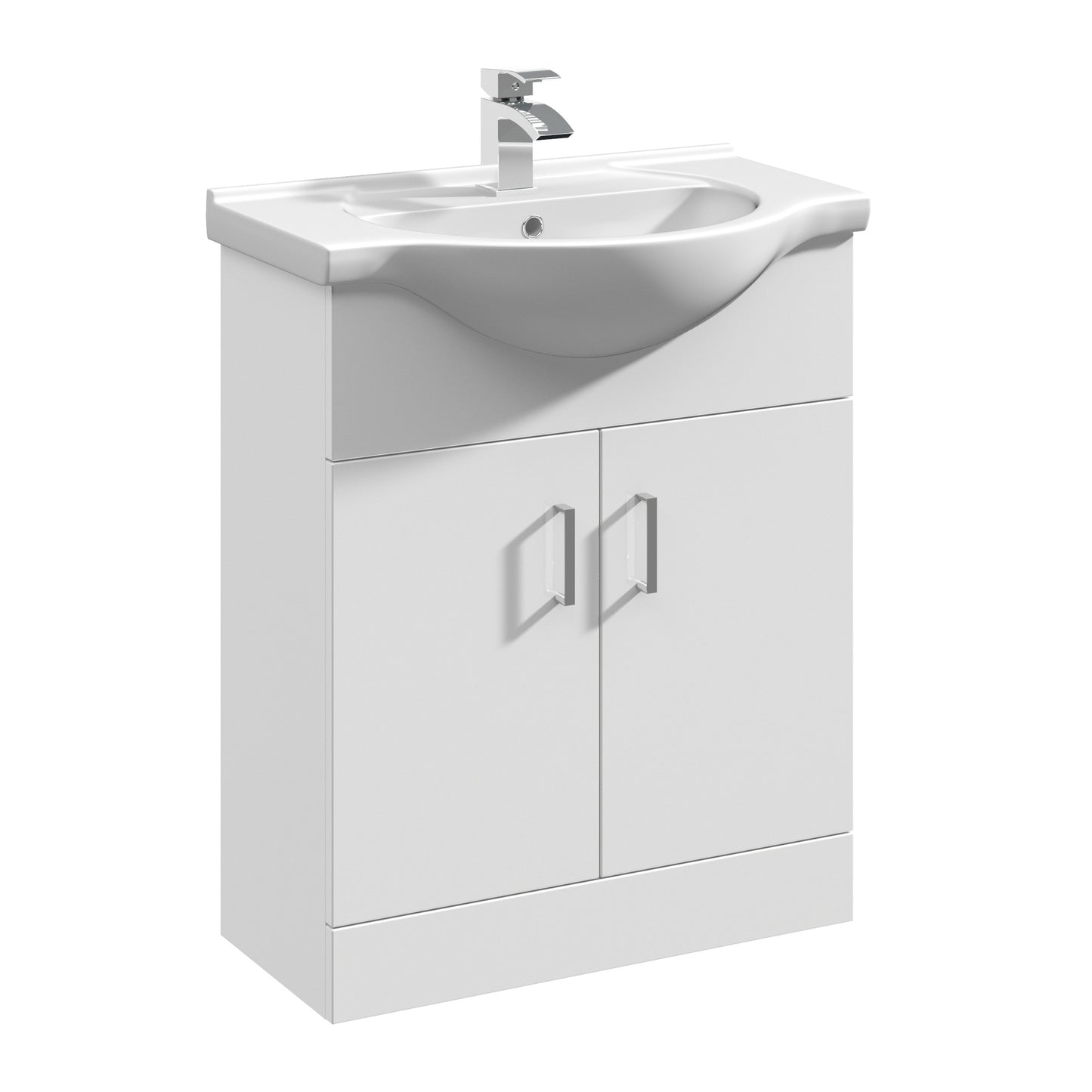 NUIE 650mm Floor Standing Cabinet & Round Basin