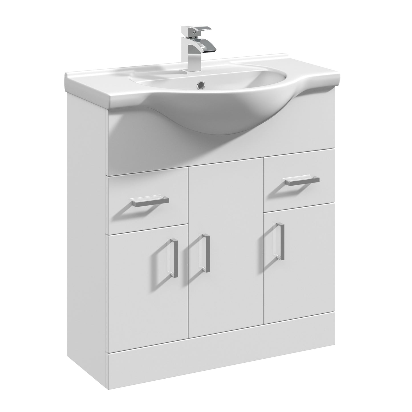 NUIE 750mm Floor Standing Cabinet & Round Basin