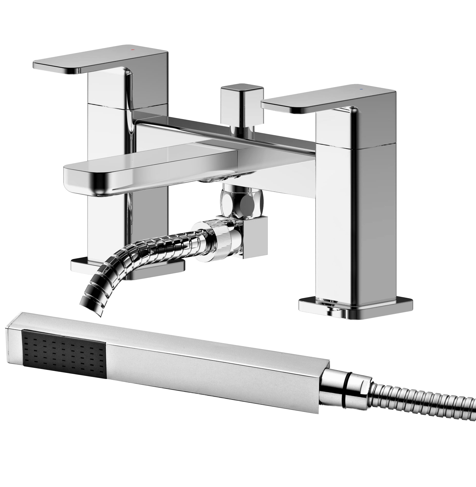 NUIE Deck Mounted Bath Shower Mixer With Kit