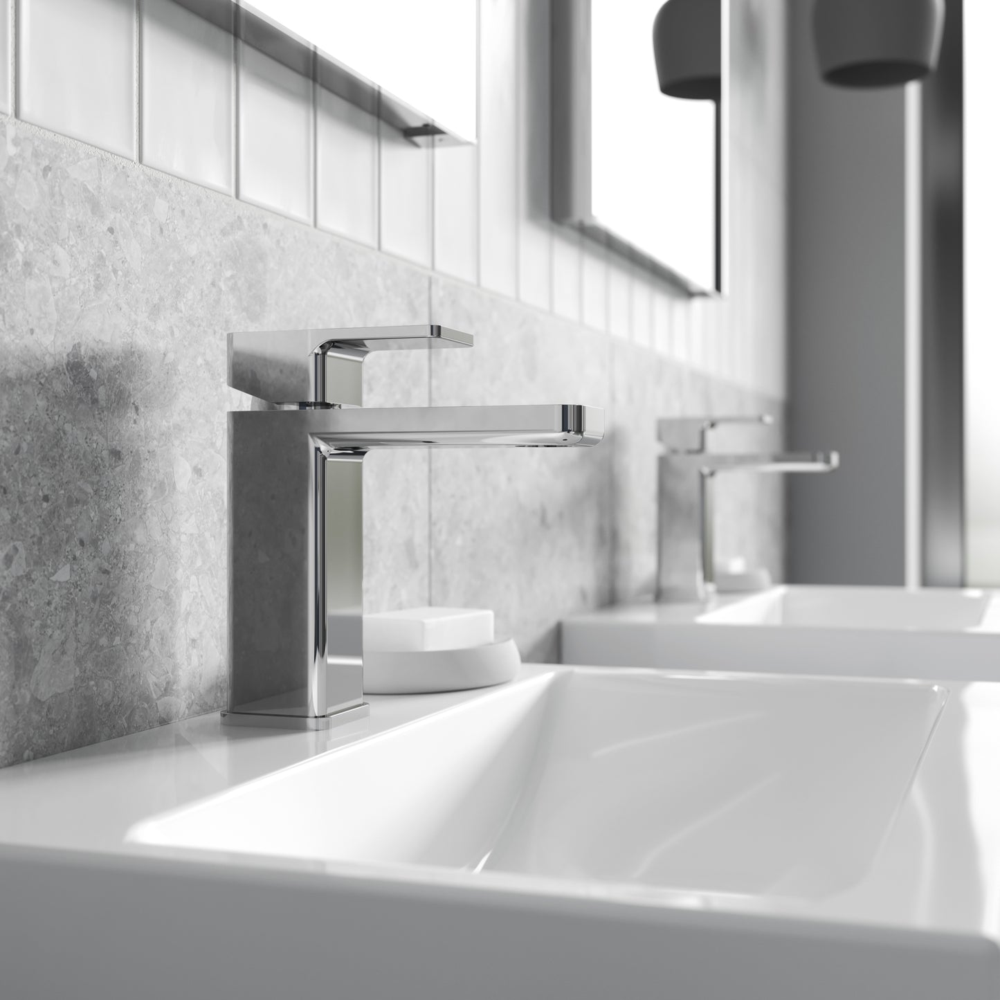 NUIE Mono Basin Mixer With Push Button Waste