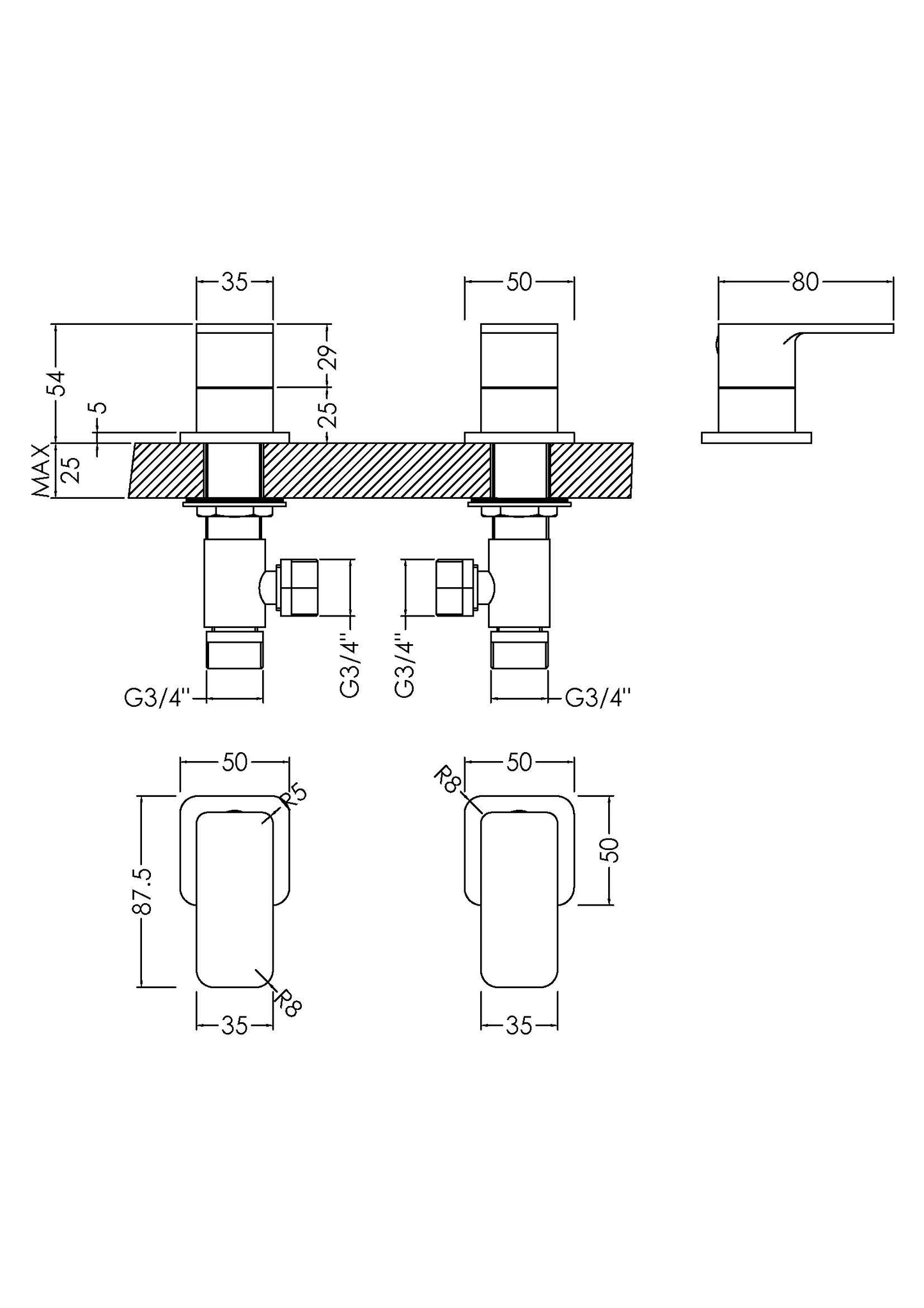 NUIE 3/4" Side Valves