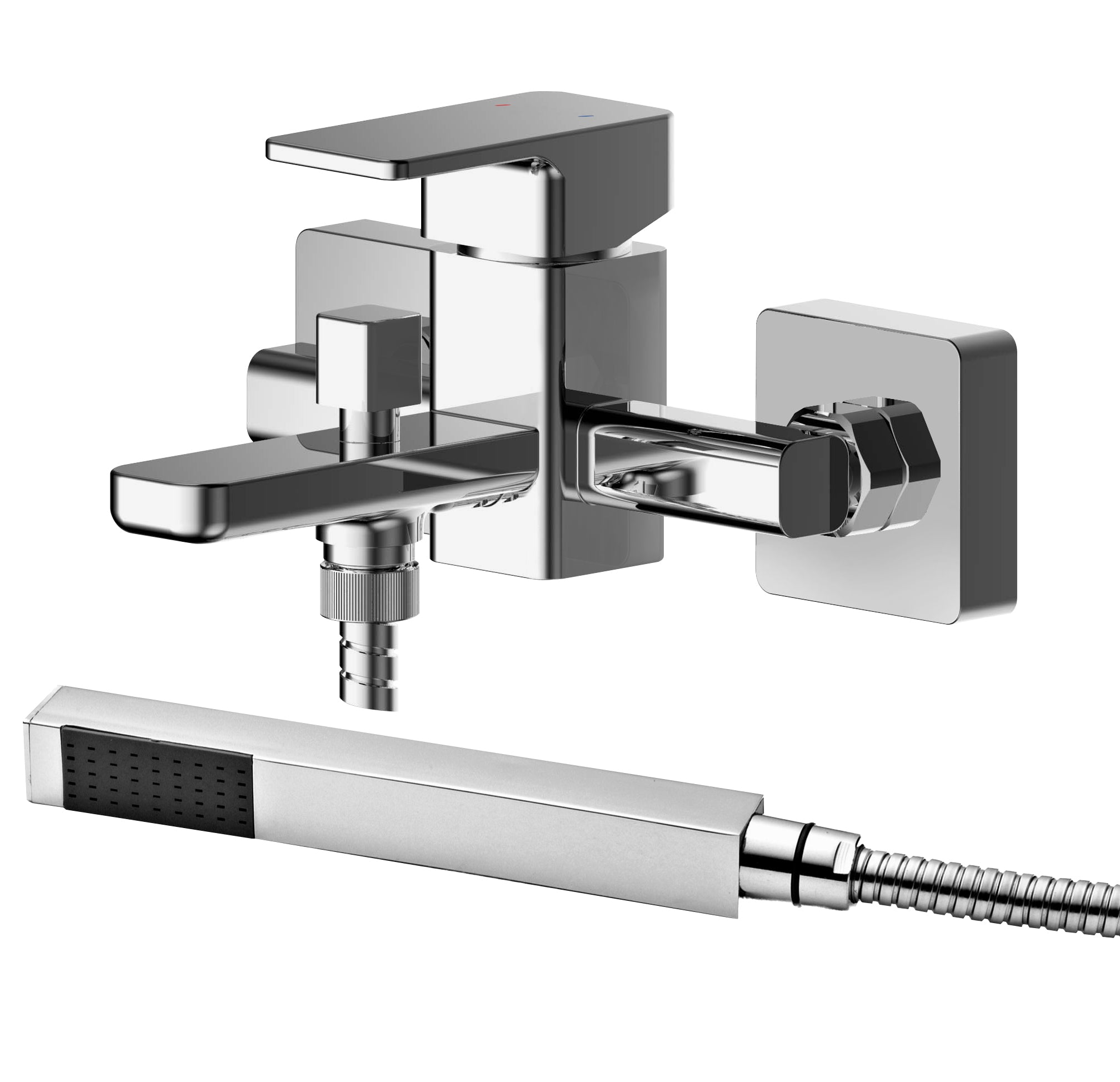 NUIE Wall Mounted Bath Shower Mixer With Kit