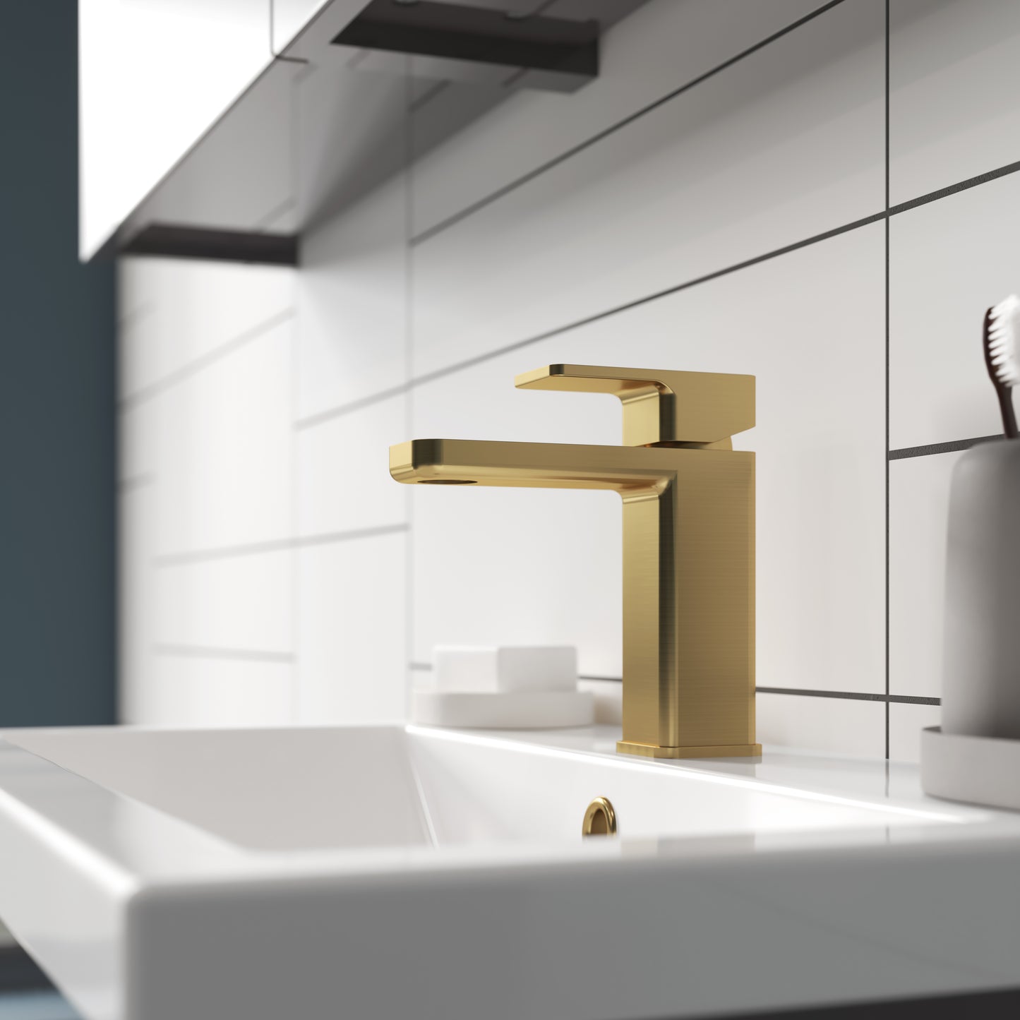 NUIE Mono Basin Mixer With Push Button Waste