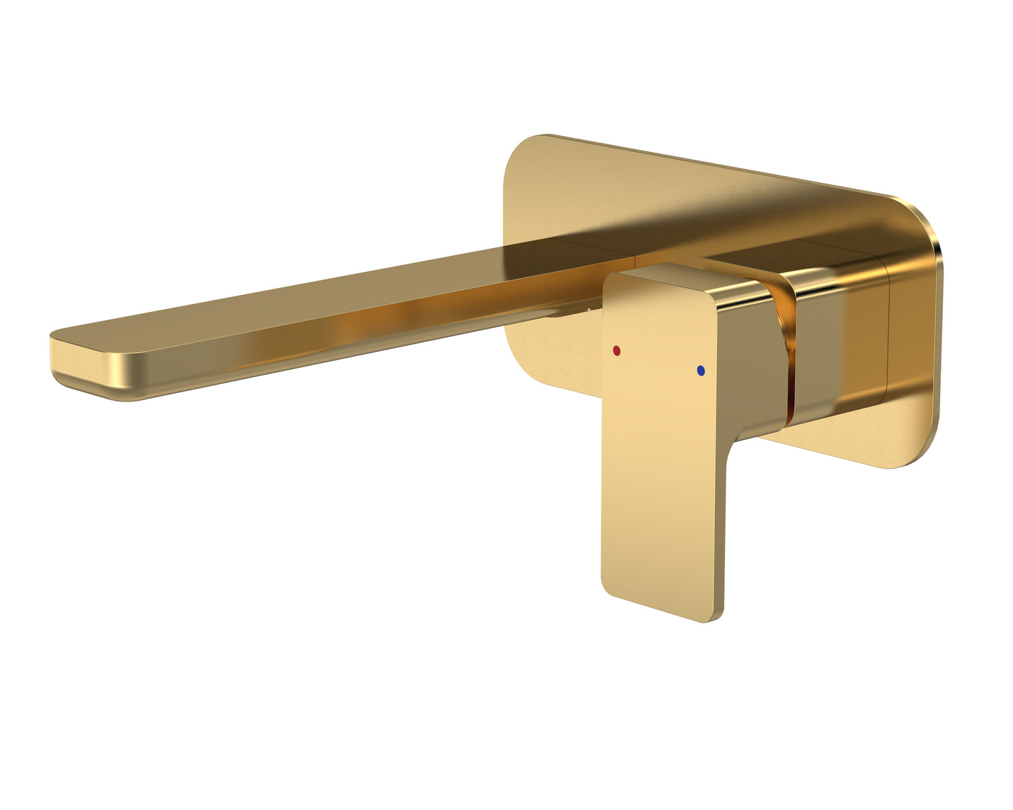 NUIE Wall Mounted 2 Tap Hole Basin Mixer With Plate