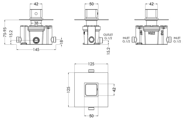 NUIE Thermostatic Temperature Control Valve
