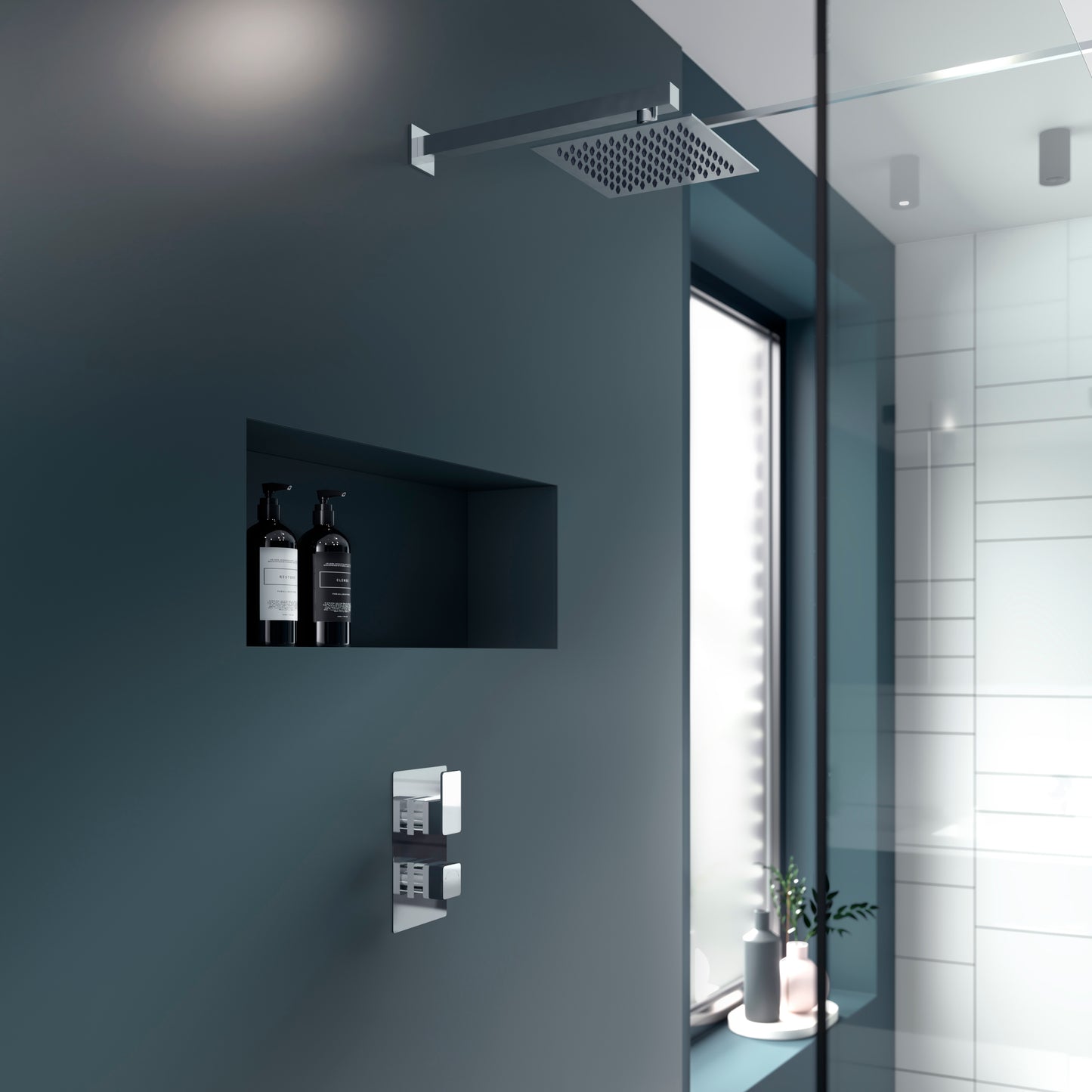NUIE Twin Thermostatic Valve With Diverter