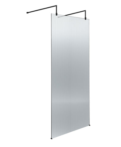 Hudson Reed 800mm Fluted Wetroom Scren with Arms & Feet