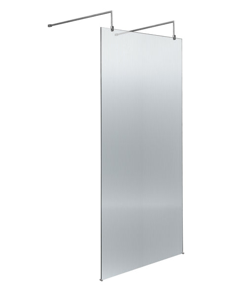 Hudson Reed 900mm Fluted Wetroom Scren with Arms & Feet