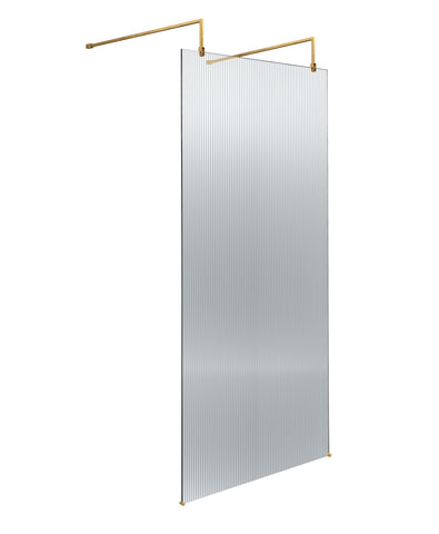 Hudson Reed 900mm Fluted Wetroom Scren with Arms & Feet
