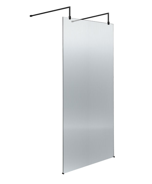 Hudson Reed 900mm Fluted Wetroom Scren with Arms & Feet