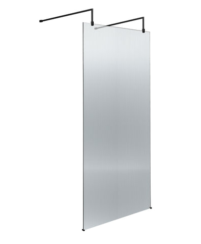Hudson Reed 900mm Fluted Wetroom Scren with Arms & Feet