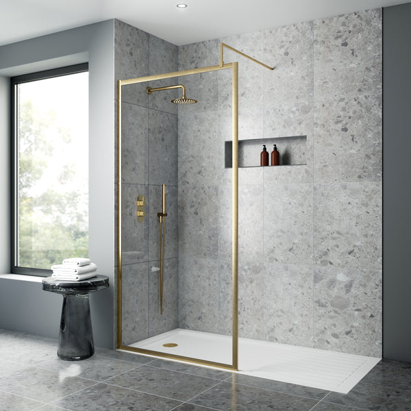 NUIE Full Outer Frame Wetroom Screen 1850x1100x8mm