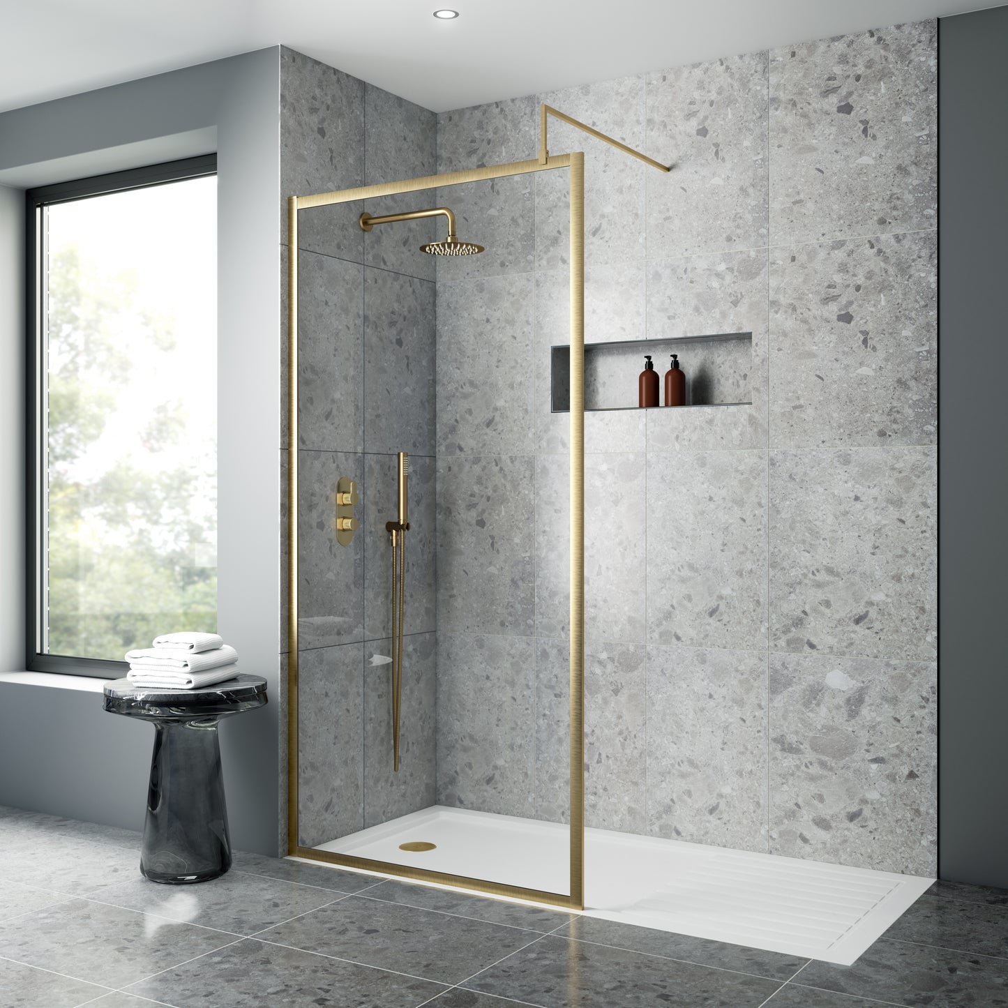 NUIE Full Outer Frame Wetroom Screen 1850x700x8mm