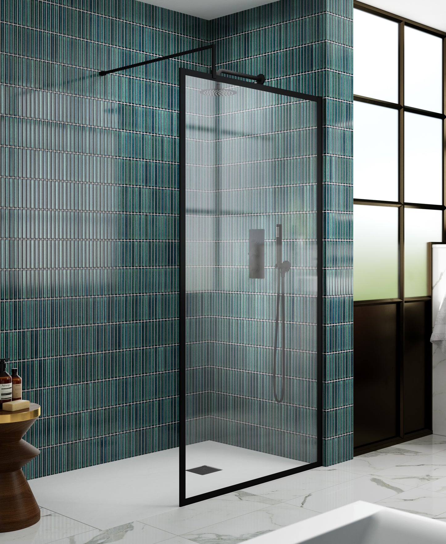 NUIE Full Outer Frame Wetroom Screen 1850x1400x8mm