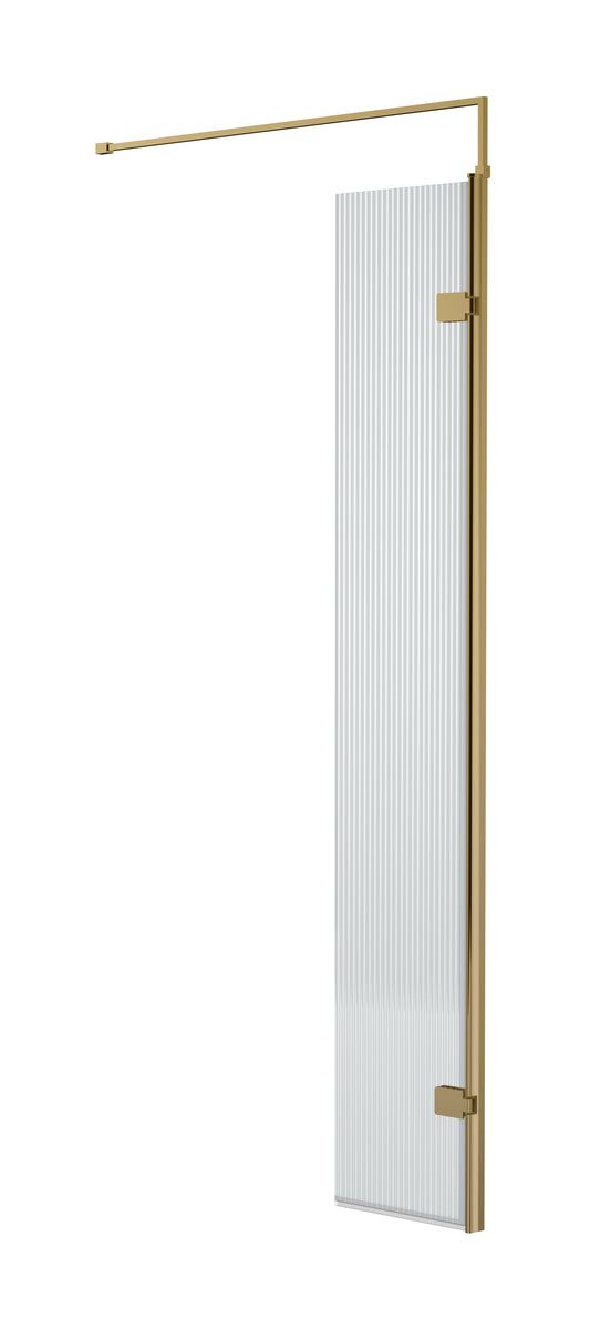 NUIE 300mm Fluted Hinged Screen with Support Bar