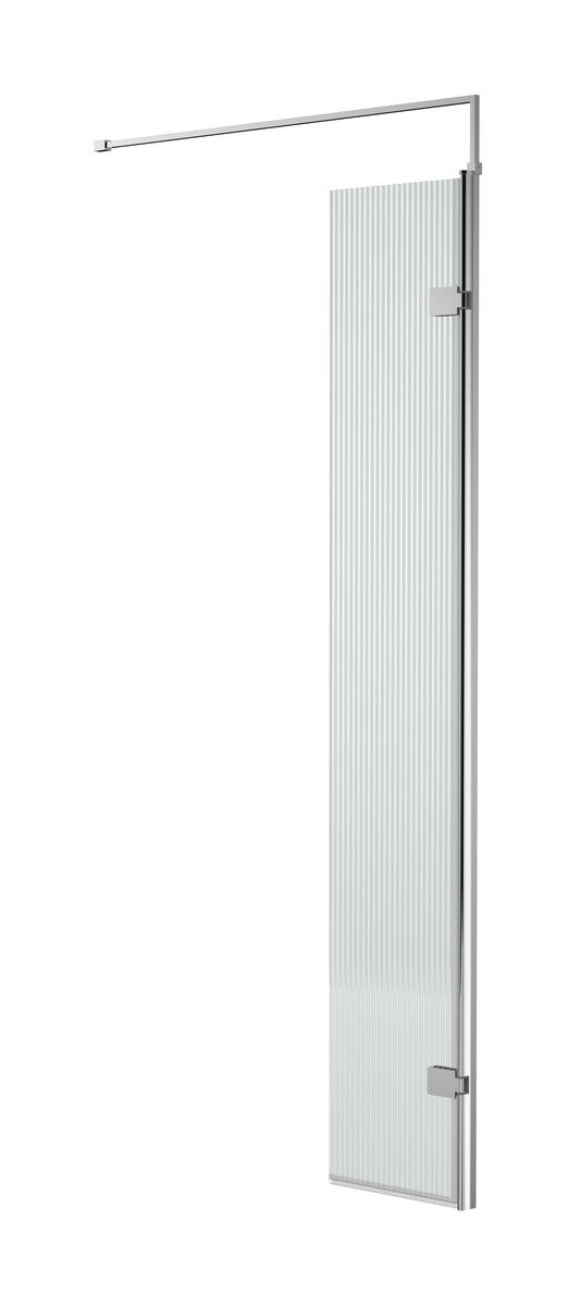 NUIE 300mm Fluted Hinged Screen with Support Bar