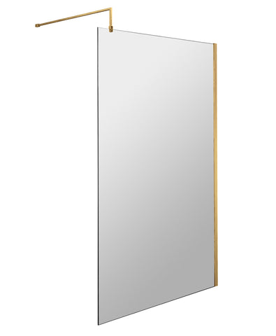 Hudson Reed 1100mm Wetroom Screen With Brass Support Bar