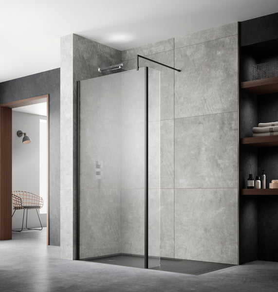 NUIE 1100mm Wetroom Screen With Support Bar
