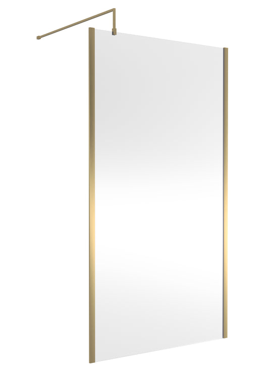 NUIE 1100mm Outer Framed Wetroom Screen with Support Bar