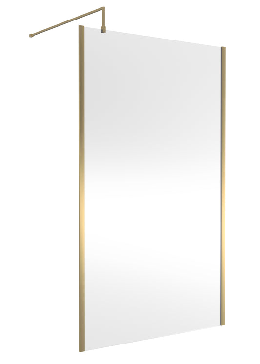 NUIE 1200mm Outer Framed Wetroom Screen with Support Bar