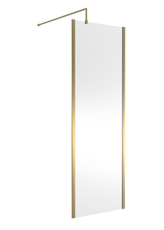 NUIE 700mm Outer Framed Wetroom Screen with Support Bar