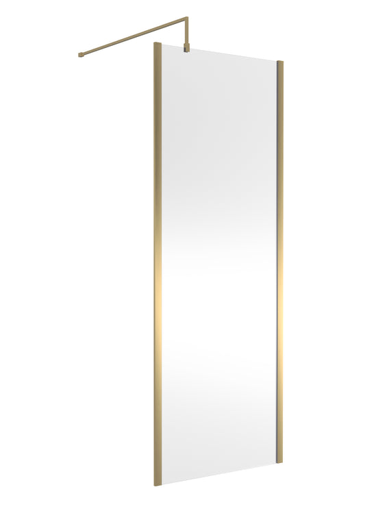 NUIE 760mm Outer Framed Wetroom Screen with Support Bar