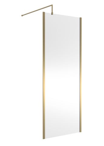 NUIE 800mm Outer Framed Wetroom Screen with Support Bar