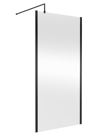NUIE 1000mm Outer Framed Wetroom Screen with Support Bar