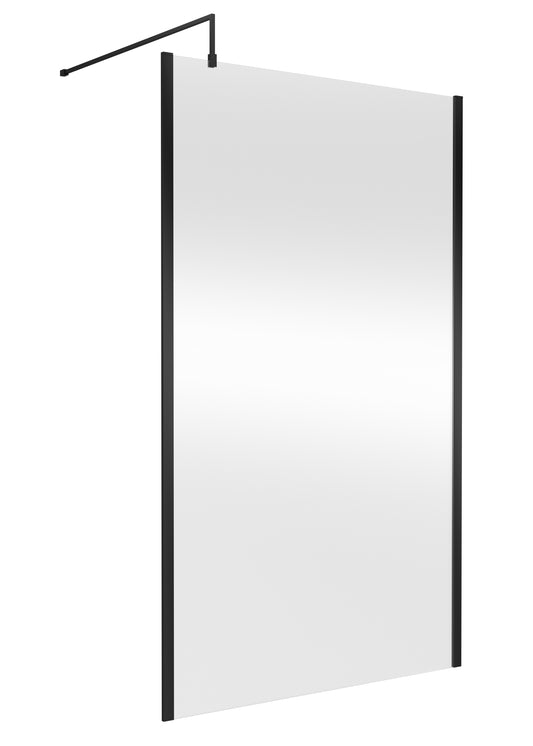 NUIE 1200mm Outer Framed Wetroom Screen with Support Bar