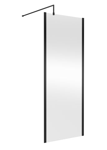 NUIE 800mm Outer Framed Wetroom Screen with Support Bar