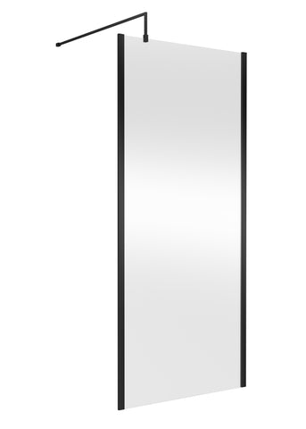 NUIE 900mm Outer Framed Wetroom Screen with Support Bar