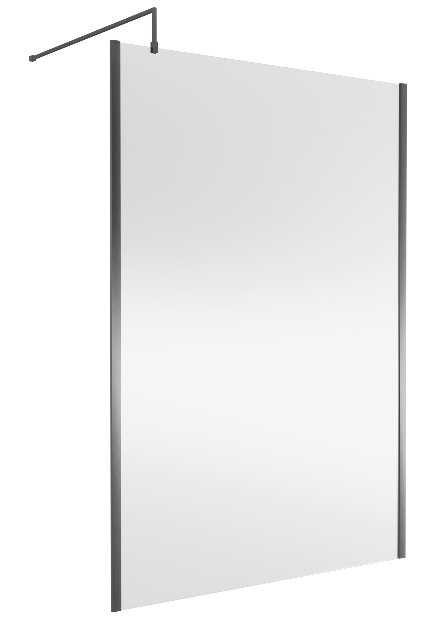 NUIE 1400mm Wetroom Screen Outer Frame 1850x8mm - Brushed Pewter