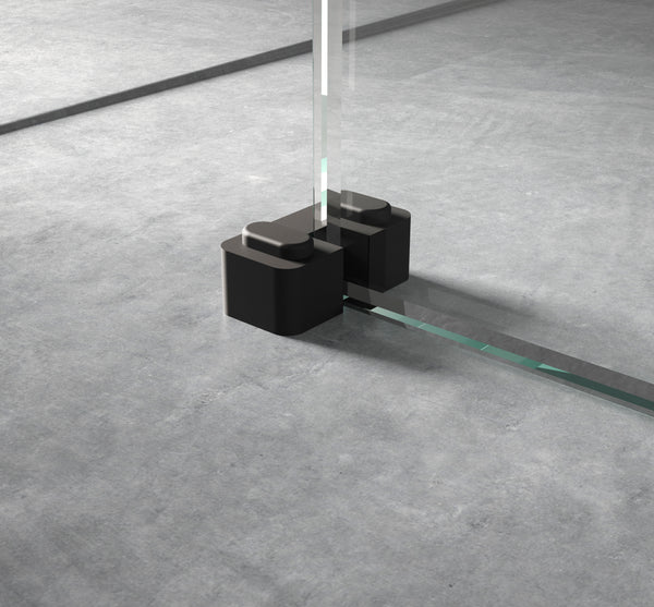 NUIE Black Wetroom Screen Support Foot