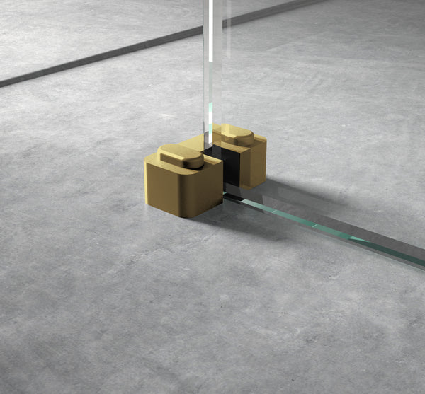 NUIE Brushed Brass Wetroom Screen Support Foot