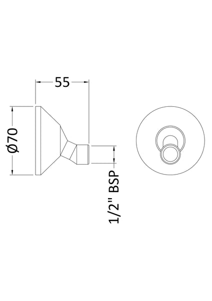 NUIE Pair Of Wall Mounted Couplings