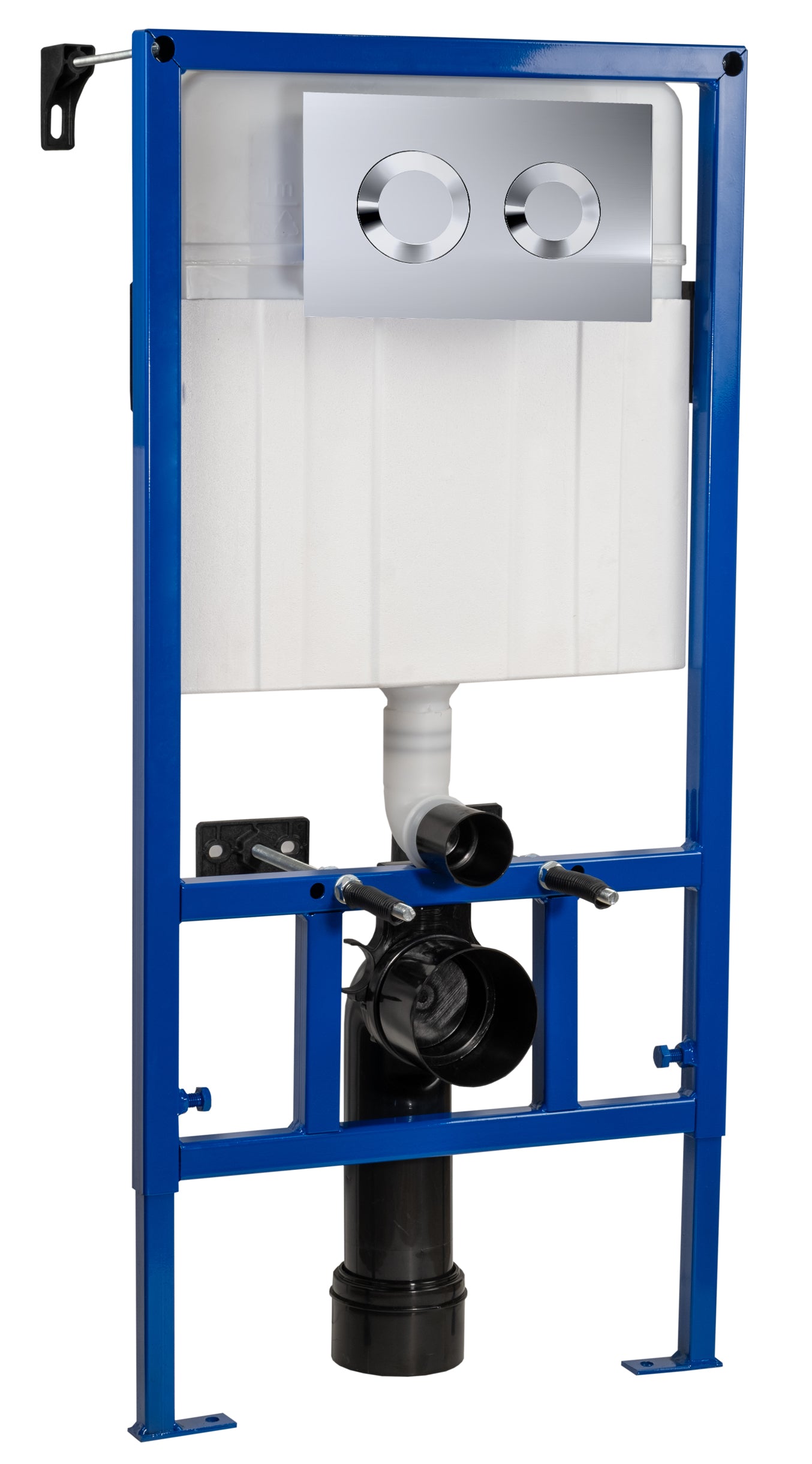 NUIE Dual Flush Concealed Cistern Frame with Round Plate