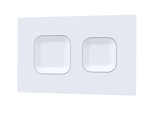 NUIE Square Dual Flush Push Button White
