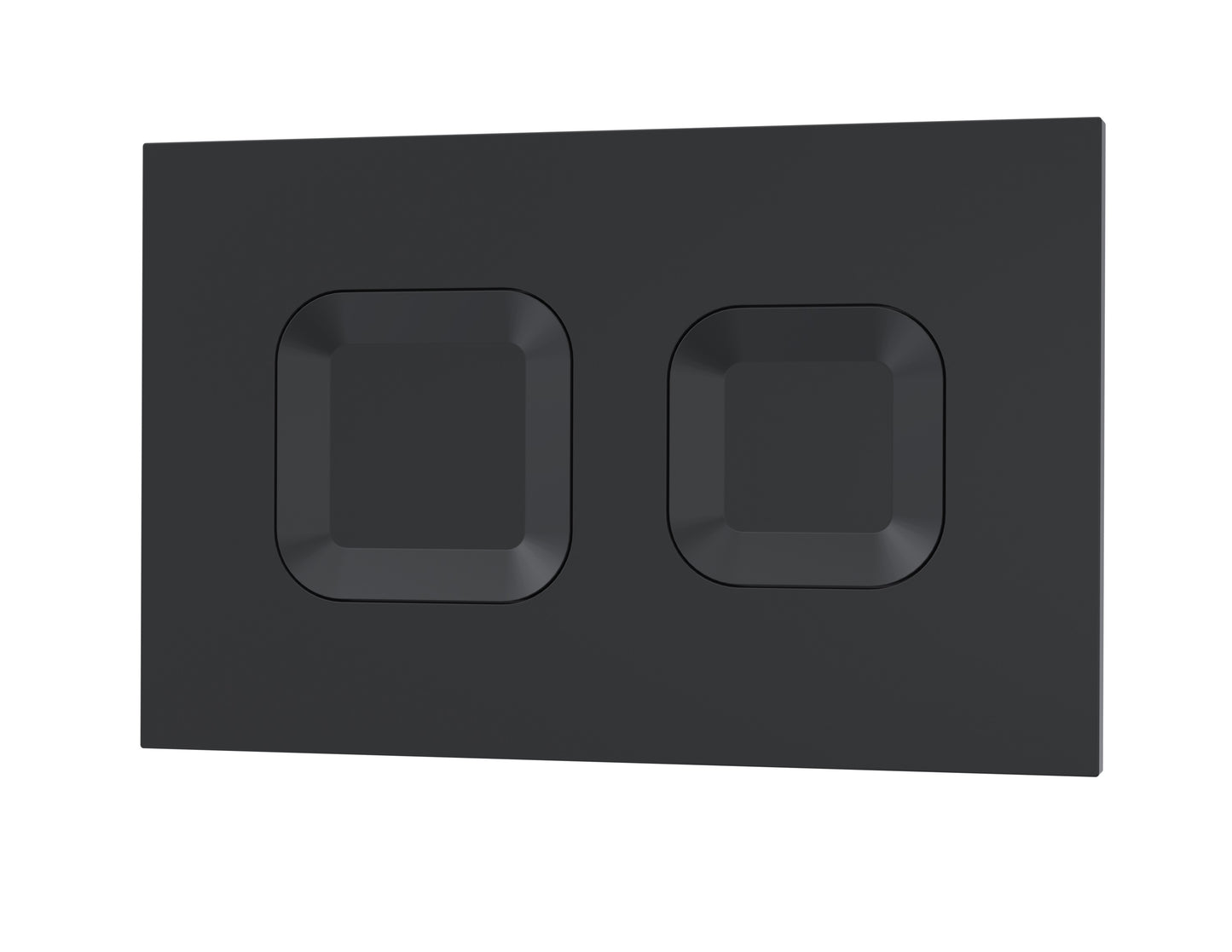 NUIE Square Dual Flush Push Button Black