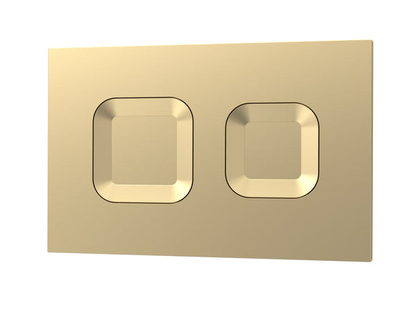 NUIE Square Dual Flush Push Button Brass