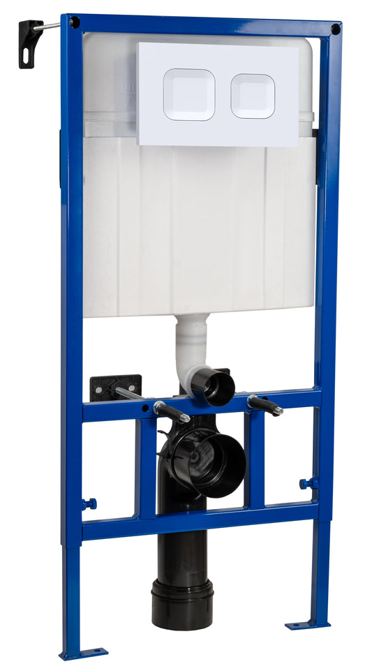 NUIE Dual Flush Concealed Cistern Frame with Square Plate