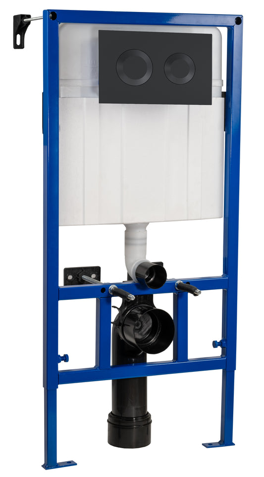 NUIE Dual Flush Concealed Cistern Frame with Round Plate