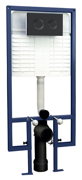 NUIE Dual Flush Concealed Cistern Frame Round Plate