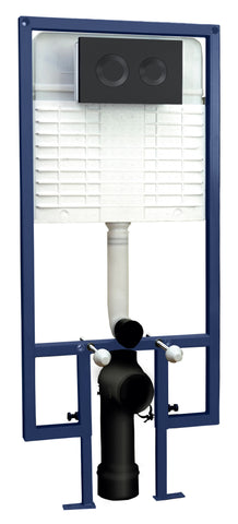 NUIE Dual Flush Concealed Cistern Frame Round Plate