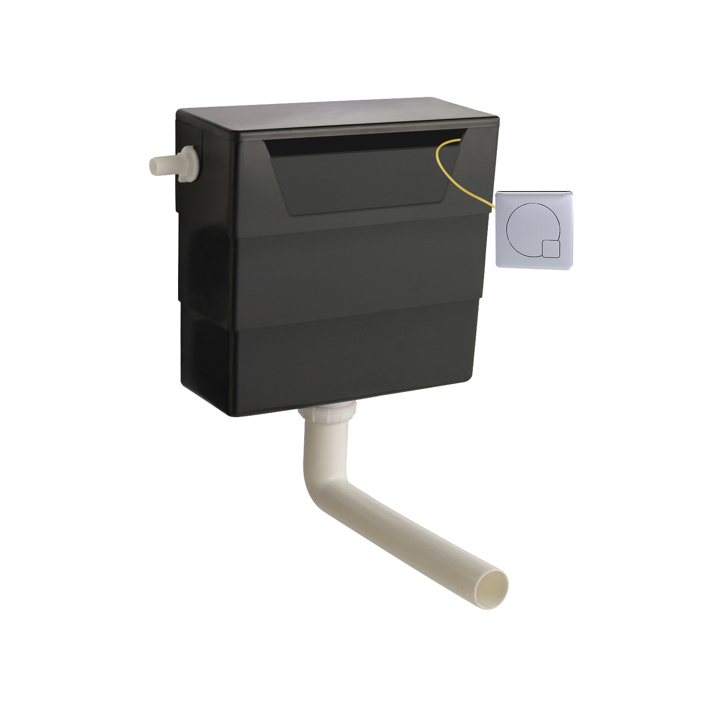 NUIE Universal Access Cistern & Chrome Square Flush Plate