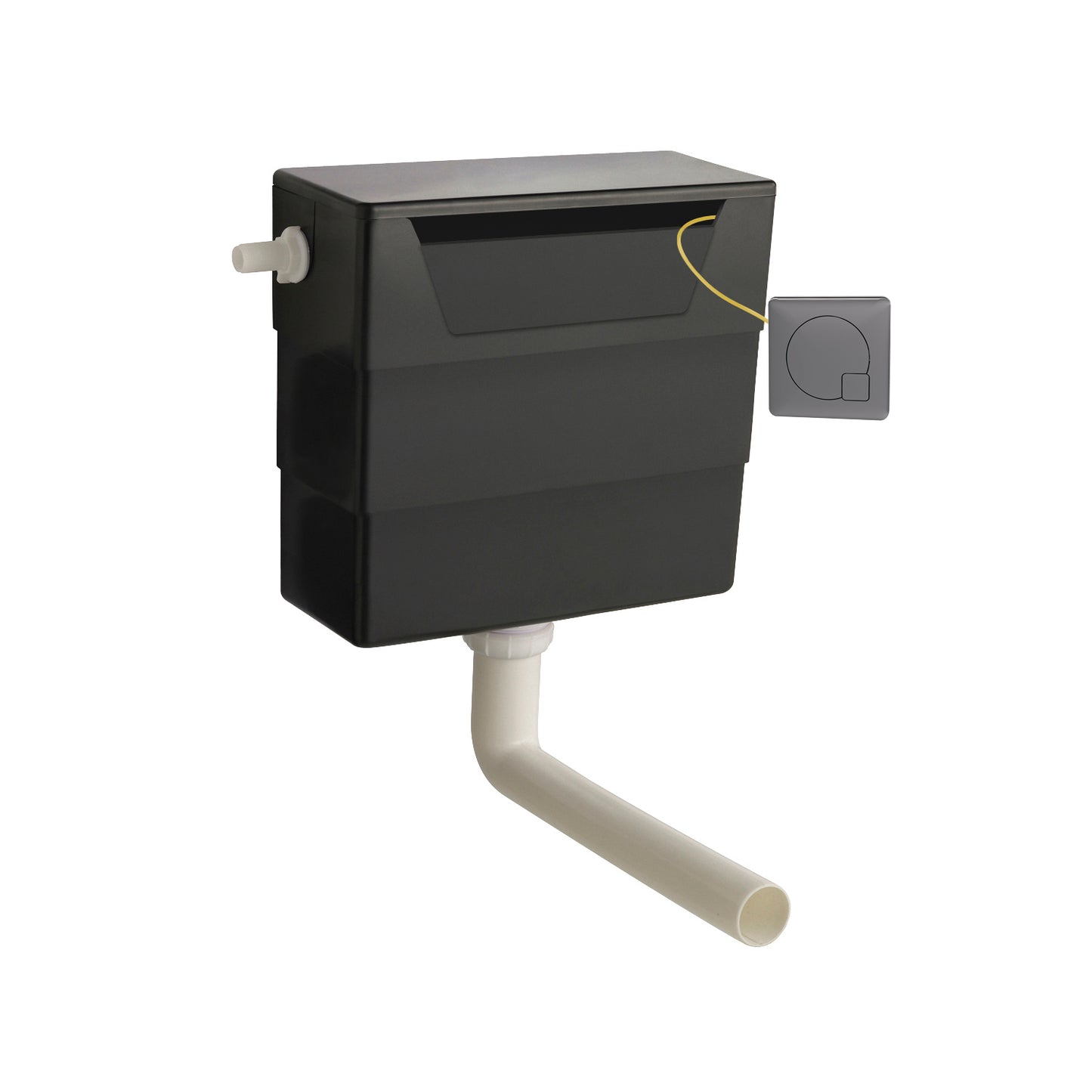 NUIE Universal Access Cistern & Gun Metal Square Flush Plate