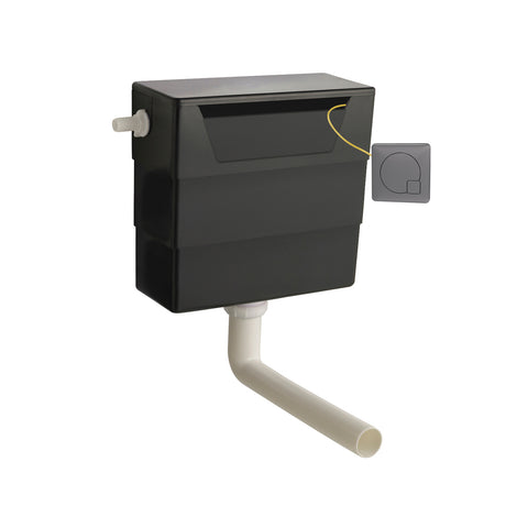 NUIE Universal Access Cistern & Gun Metal Square Flush Plate