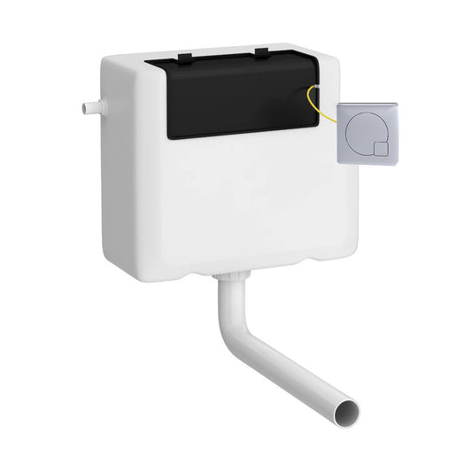 NUIE Universal Access Cistern & Chrome Square Flush Plate